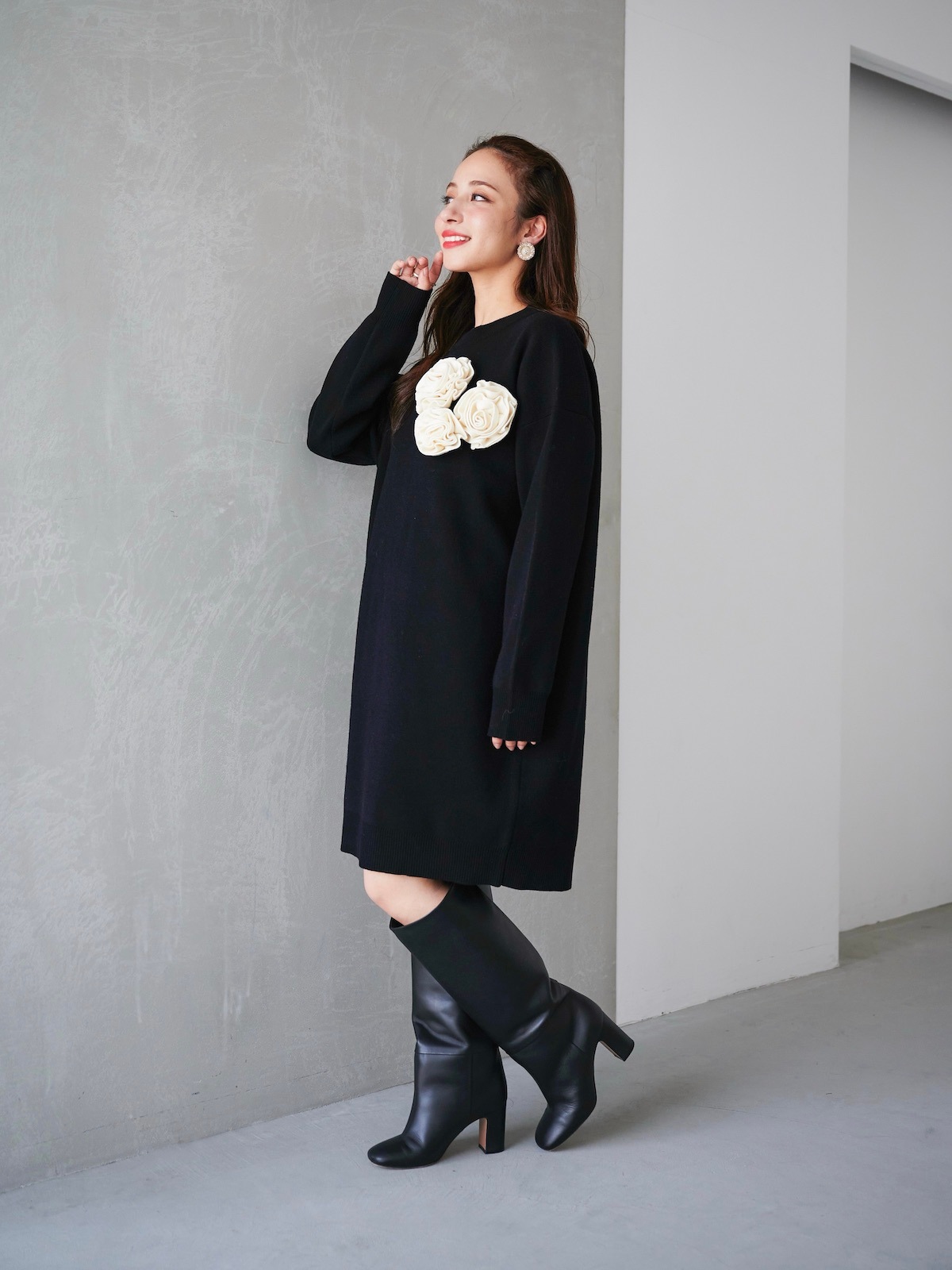 ローズニットワンピース【残り2点】