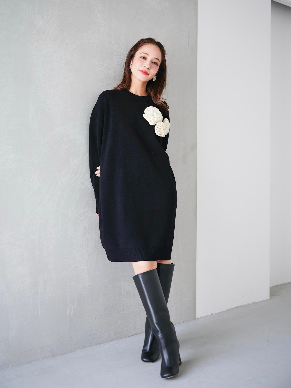 ローズニットワンピース【残り2点】