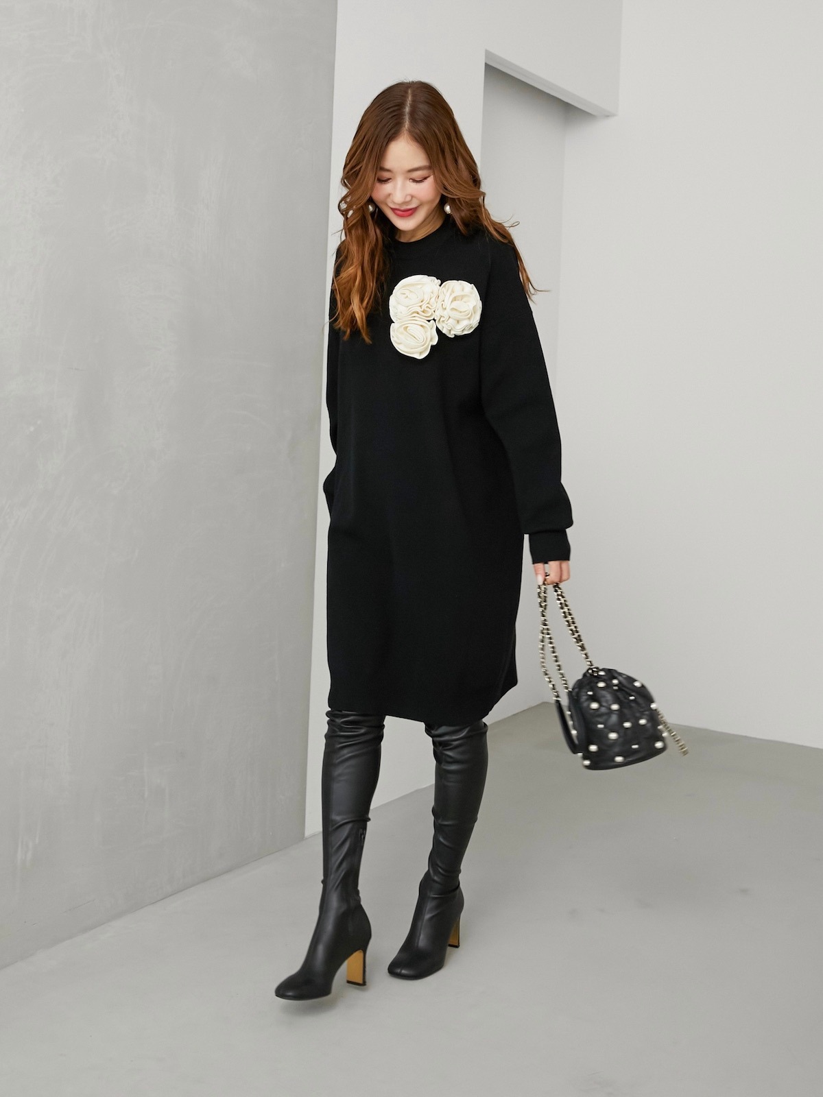 ローズニットワンピース【残り2点】