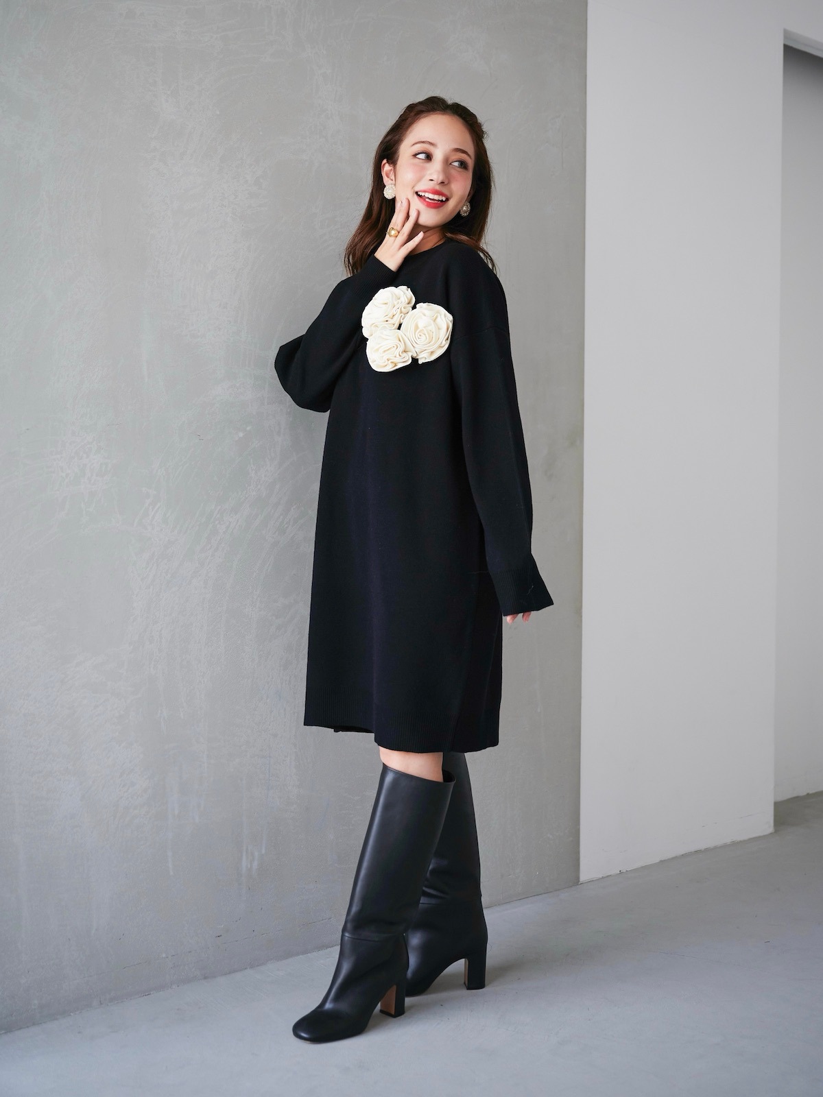 ローズニットワンピース【残り2点】