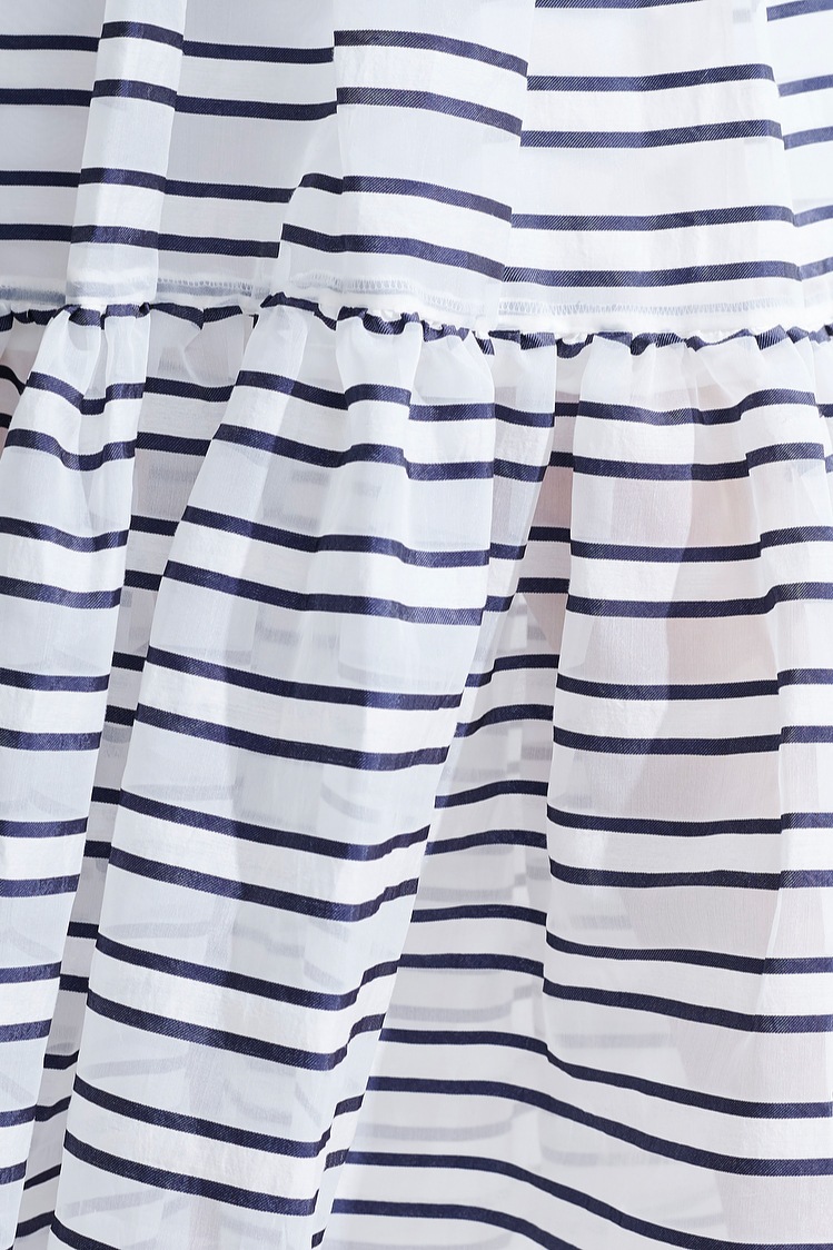 オーガンジーストライプスカート/ネイビー | BOTTOMS | OBLI 