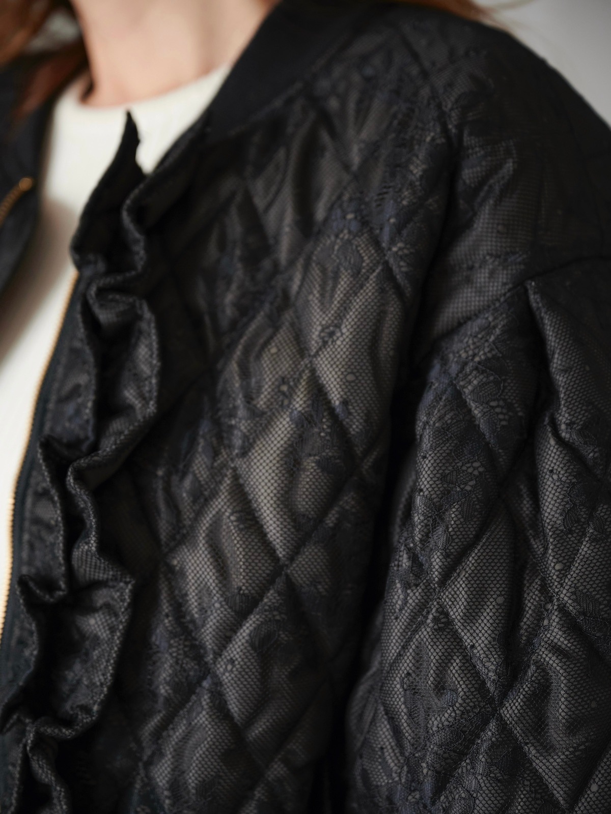 レースフリルブルゾン