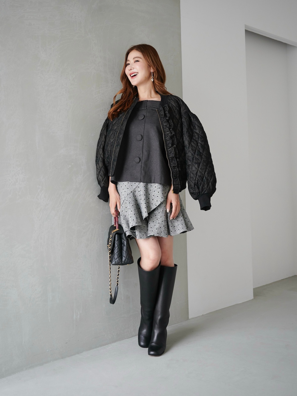 レースフリルブルゾン | TOPS | OBLI