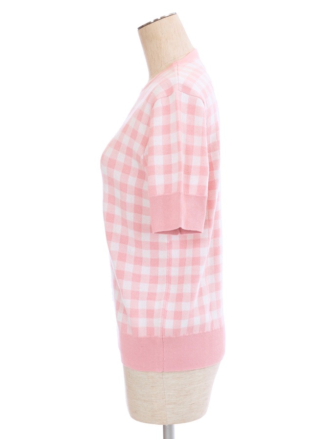 obli♡オブリ♡ギンガムアンサンブルニット 