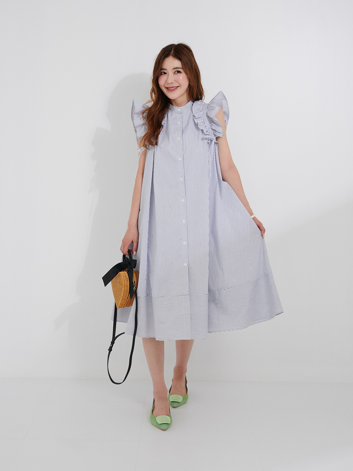 ストライプスタッズワンピース【残り3点】 | DRESS | OBLI