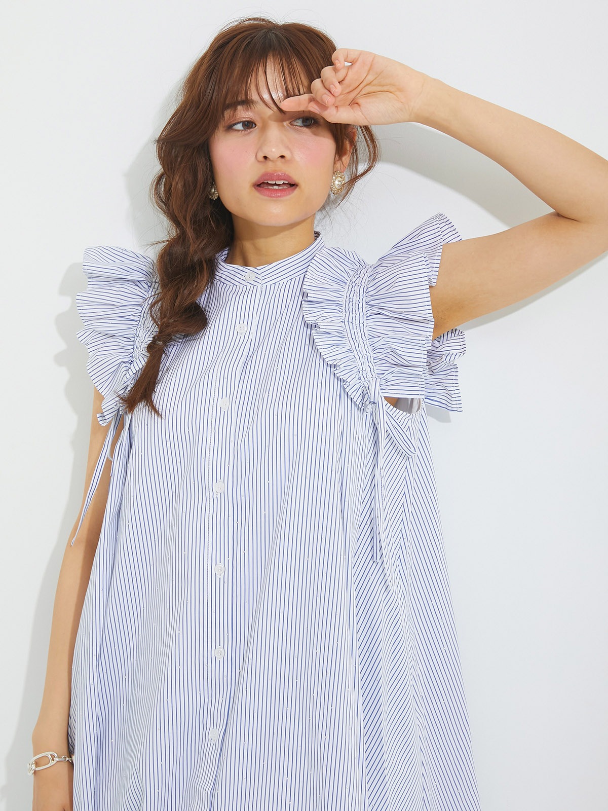 ストライプスタッズワンピース【残り3点】 | DRESS | OBLI