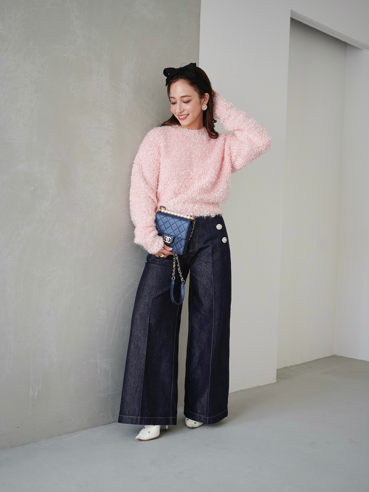 つぶつぶニット/ピンク