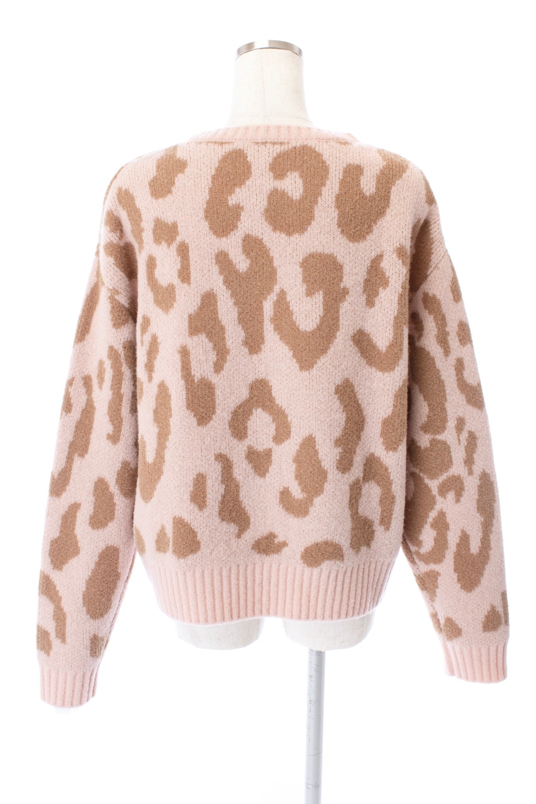 ピンクレオパードニット