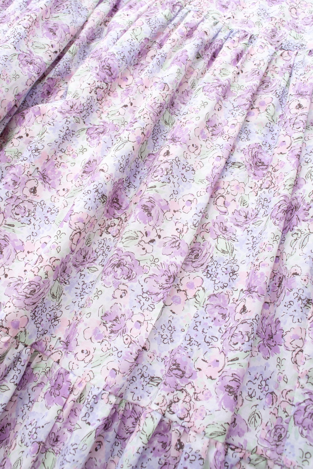 美品♪OBLI オブリ フラワー 花柄 ティアードワンピース サイズ1