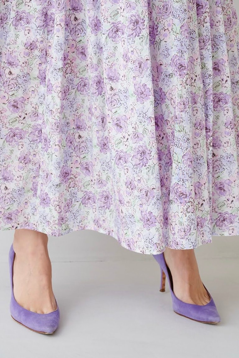 フラワーティアードワンピース/パープル | DRESS | OBLI