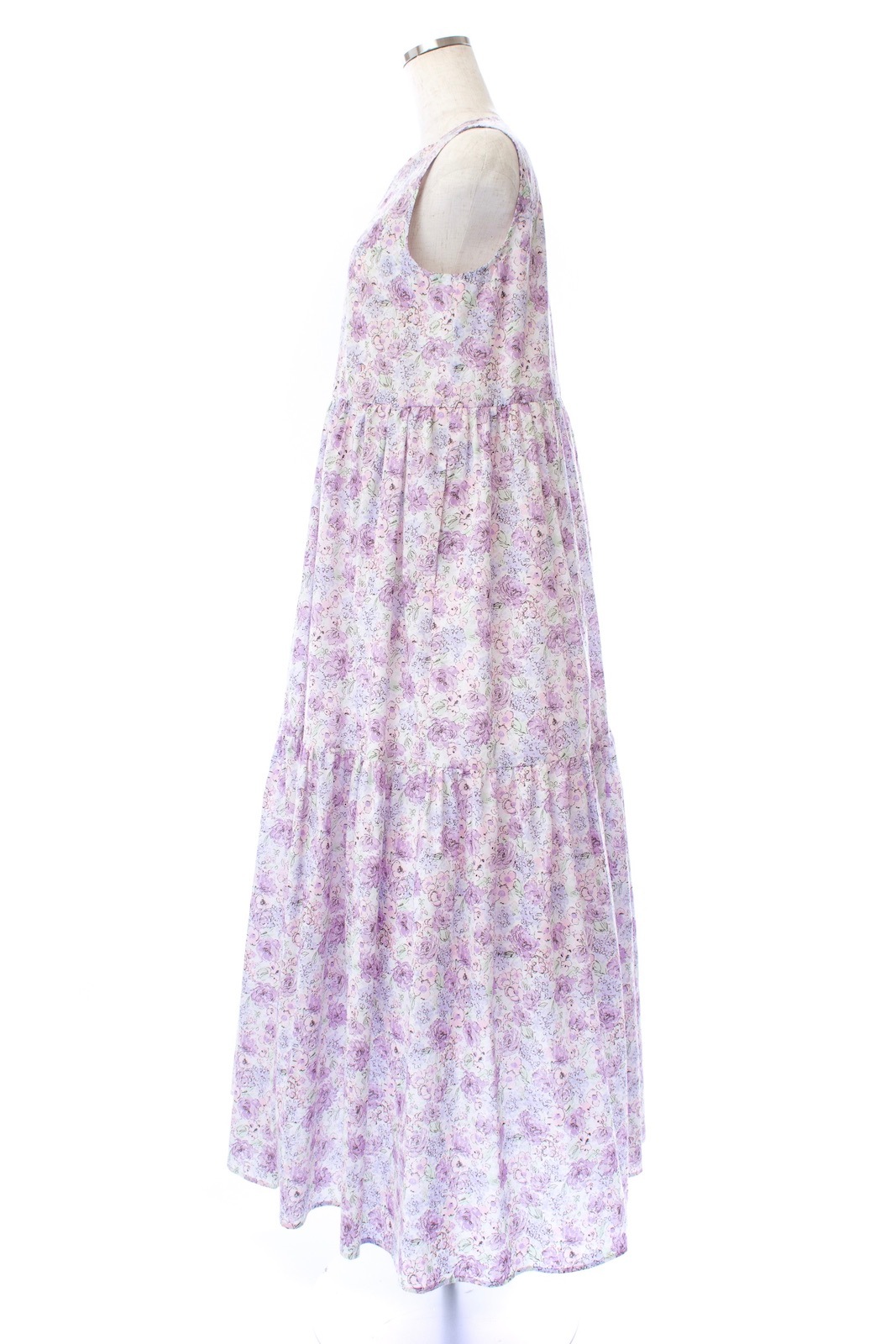 フラワーティアードワンピース/パープル