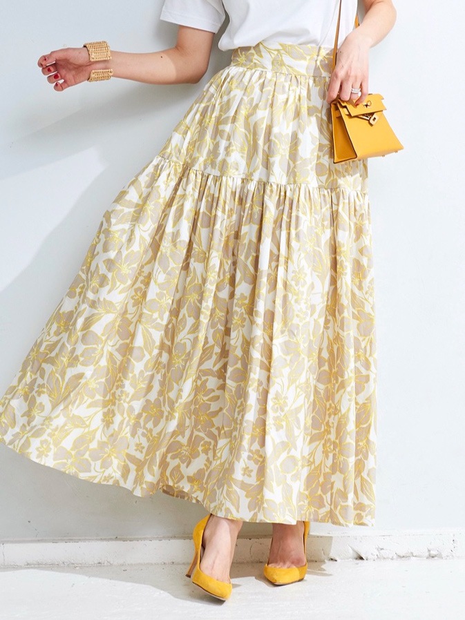 イエローマキシスカート | BOTTOMS | OBLI 