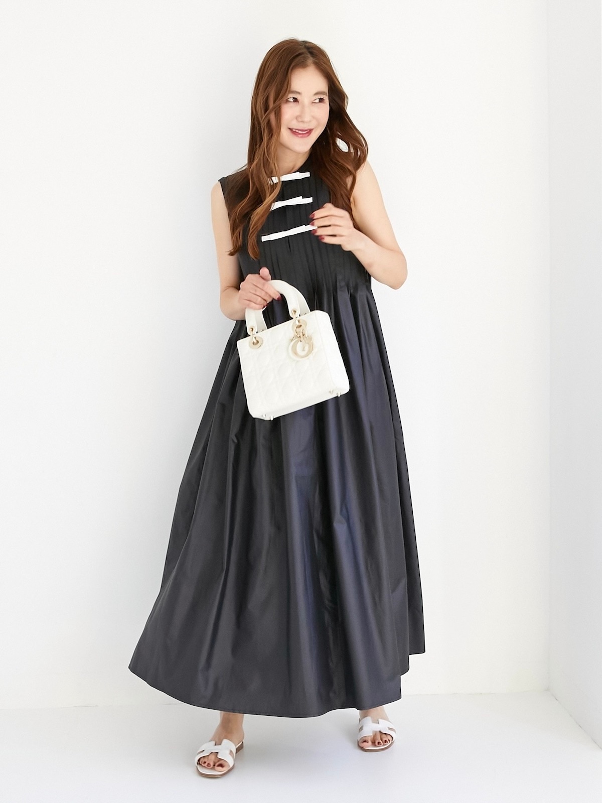 ピンタックバイカラーワンピース【残り1点】 | ALL ITEM | OBLI