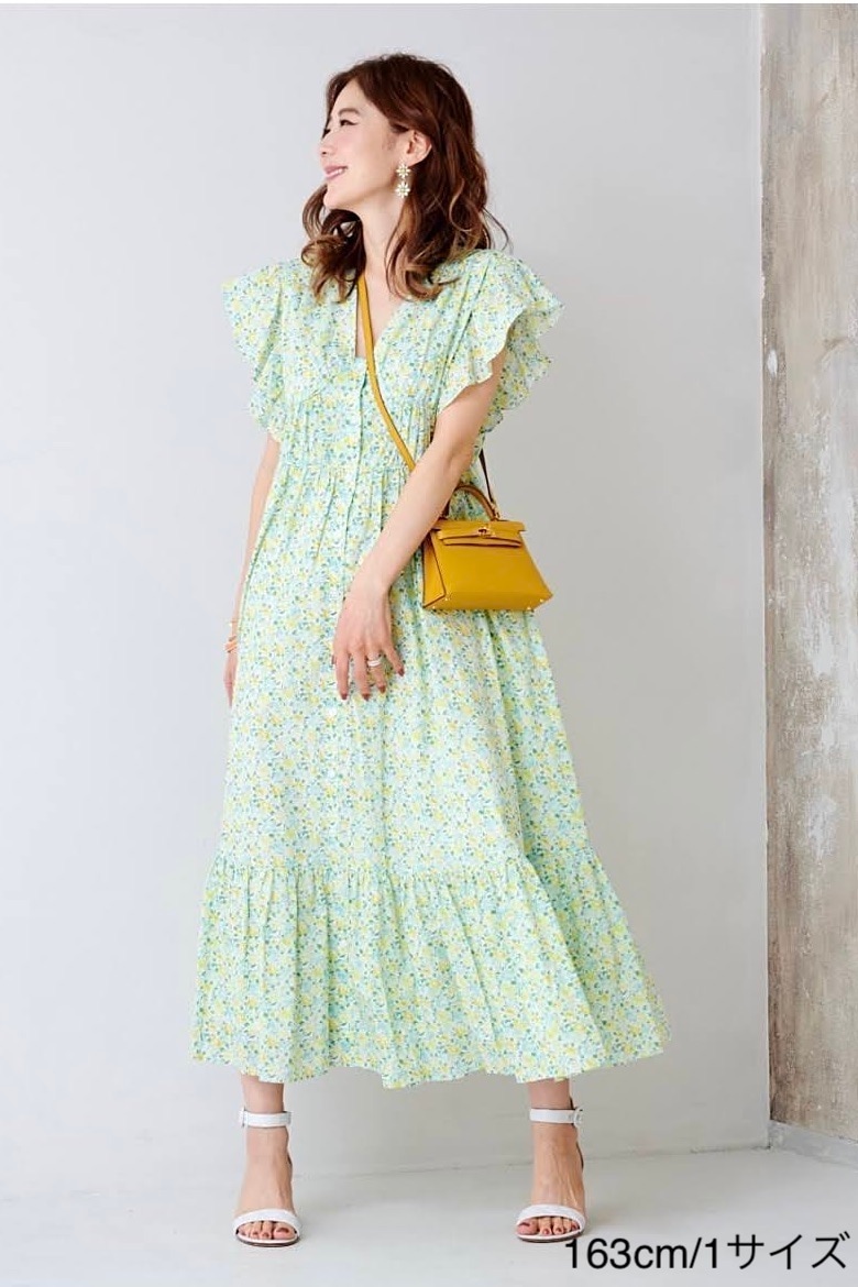 OBLI/イエローフリルワンピース イエローフリルワンピース | DRESS | OBLI