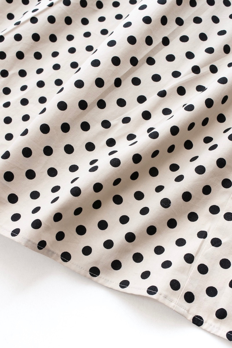 バイカラードットワンピース Dress Obli