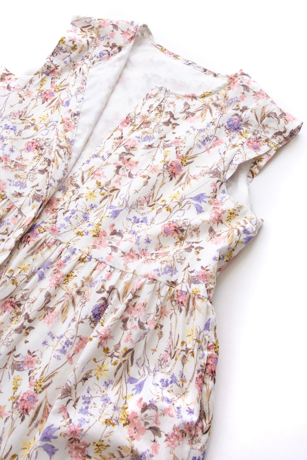 お歳暮 のし | フレンチスリーブピンクフラワーワンピース DRESS OBLI | ワンピース