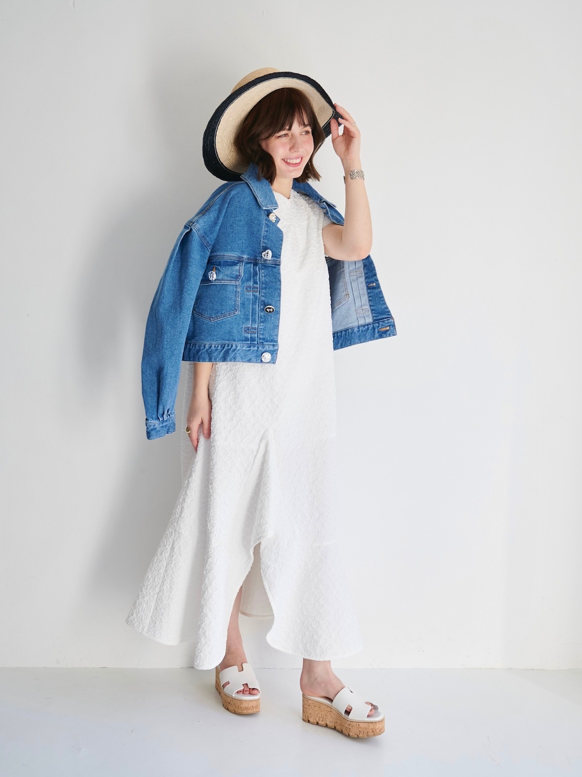 ジャガードスリットワンピース