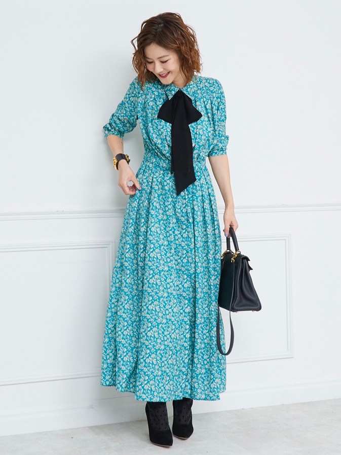 グリーンリボンワンピース | DRESS | OBLI 