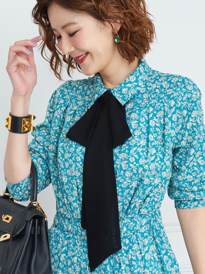 グリーンリボンワンピース | DRESS | OBLI 