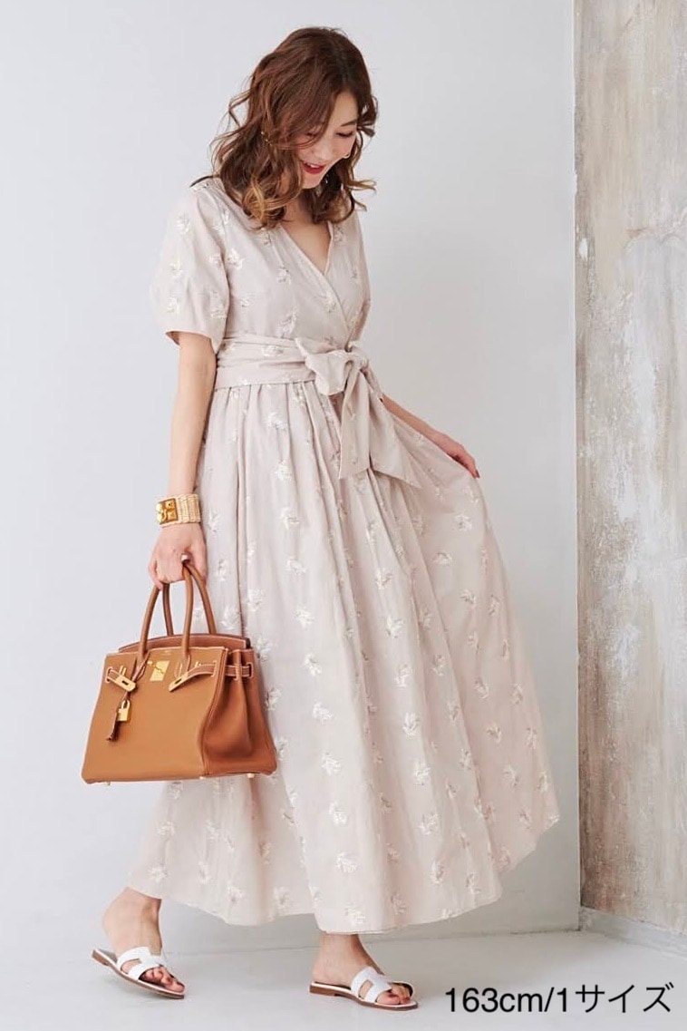 【新品未使用】OBLI ベージュラップワンピース サイズ1 ベージュラップワンピース【残り1点】 | DRESS | OBLI