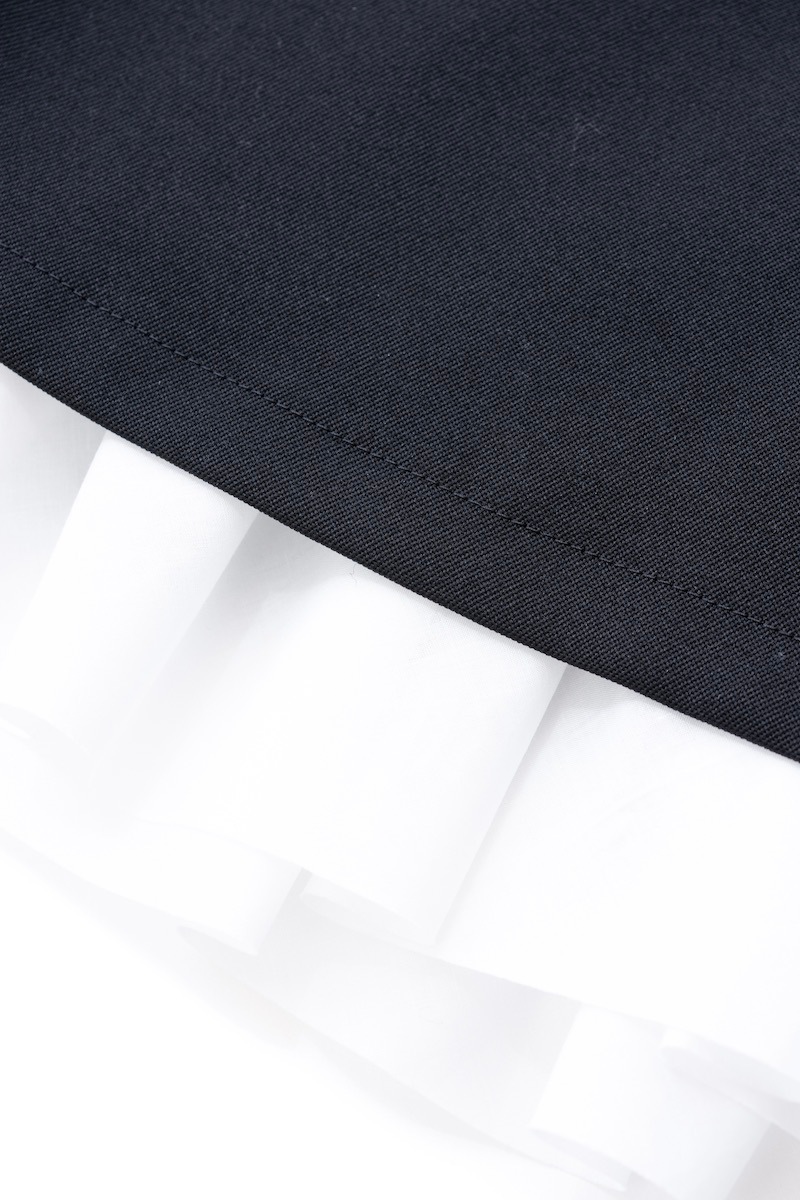 シャツドッキングフリルミニスカート