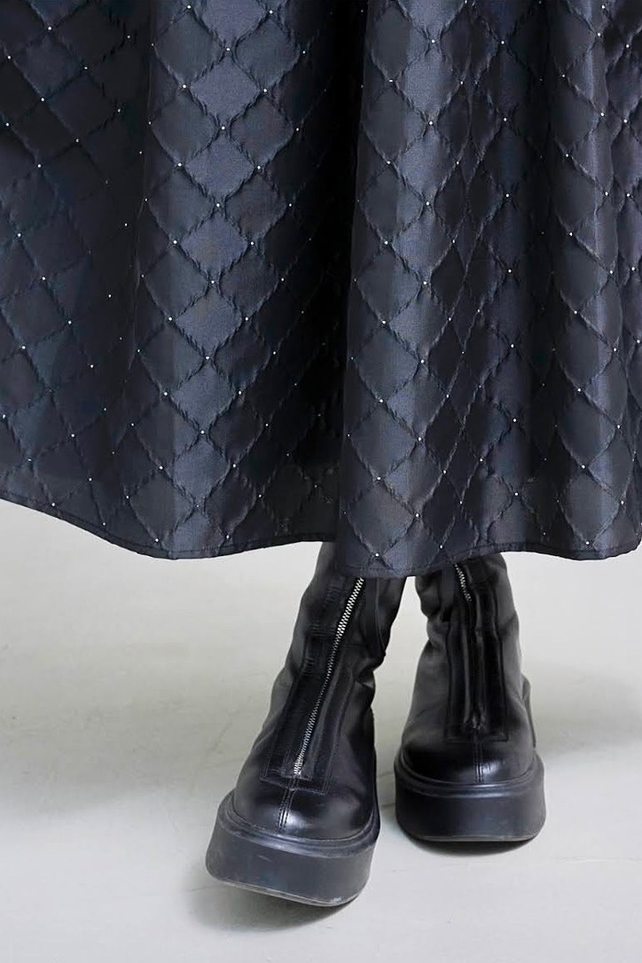 【obliM】米沢別注キルティングジャガードポケットスカート