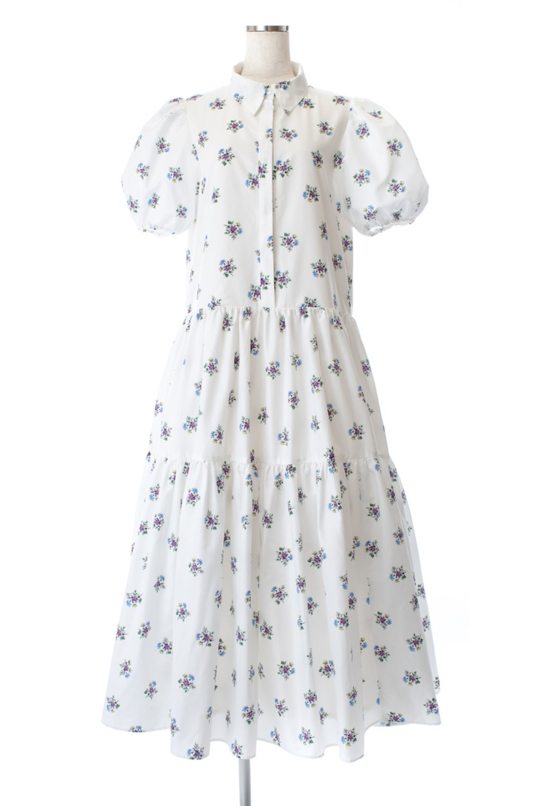 タフタフラワーシャツワンピース | ALL | OBLI 