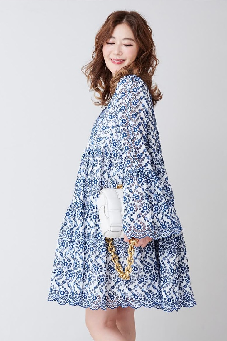 レースミニワンピース/ブルー