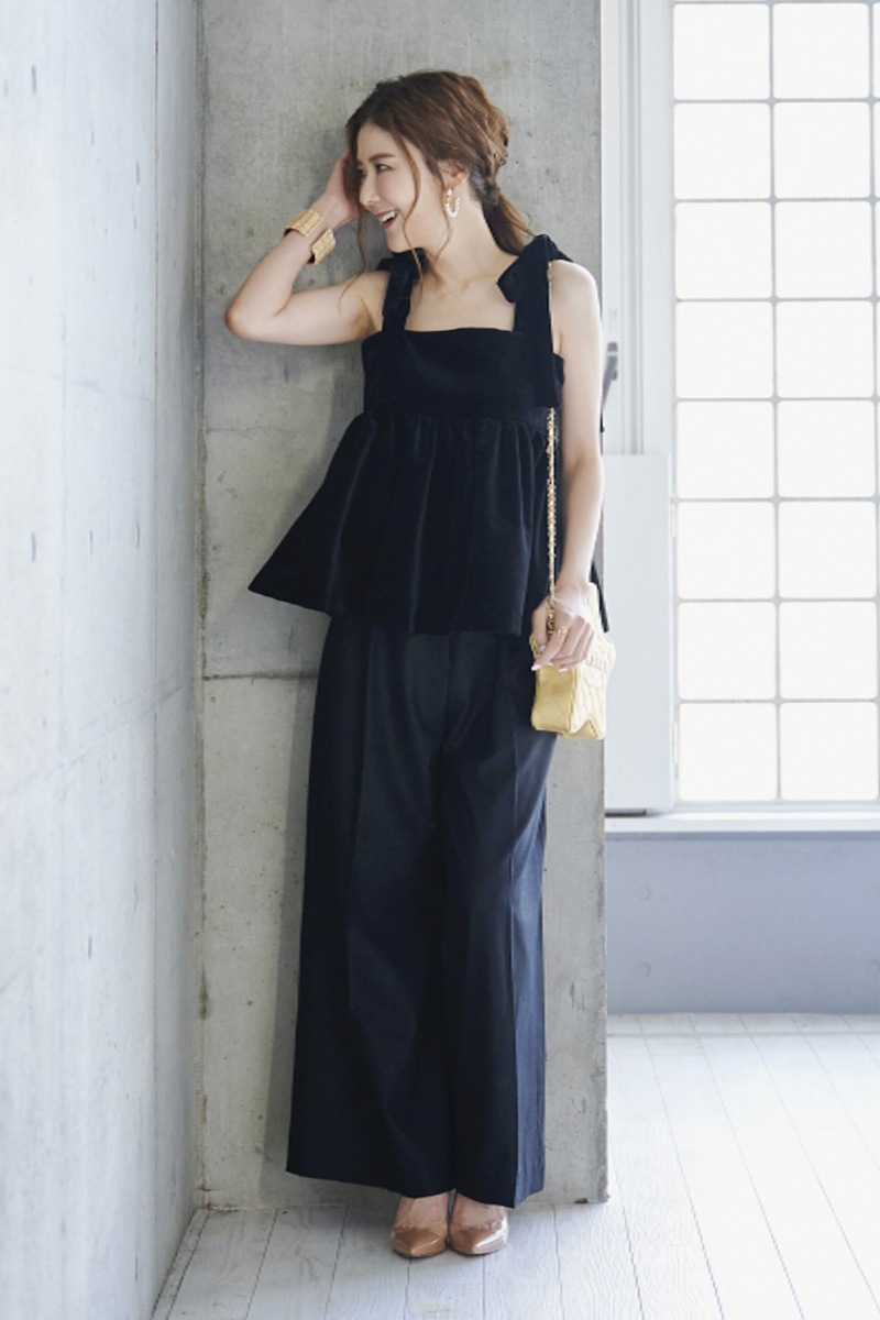 タグ付き！オブリ♡リボンキャミトップス トップス キャミソール レディース ギャザー 肩紐調節可能 【lstp209