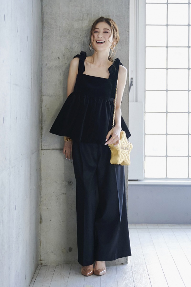 ベロアリボンキャミトップス【残り2点】