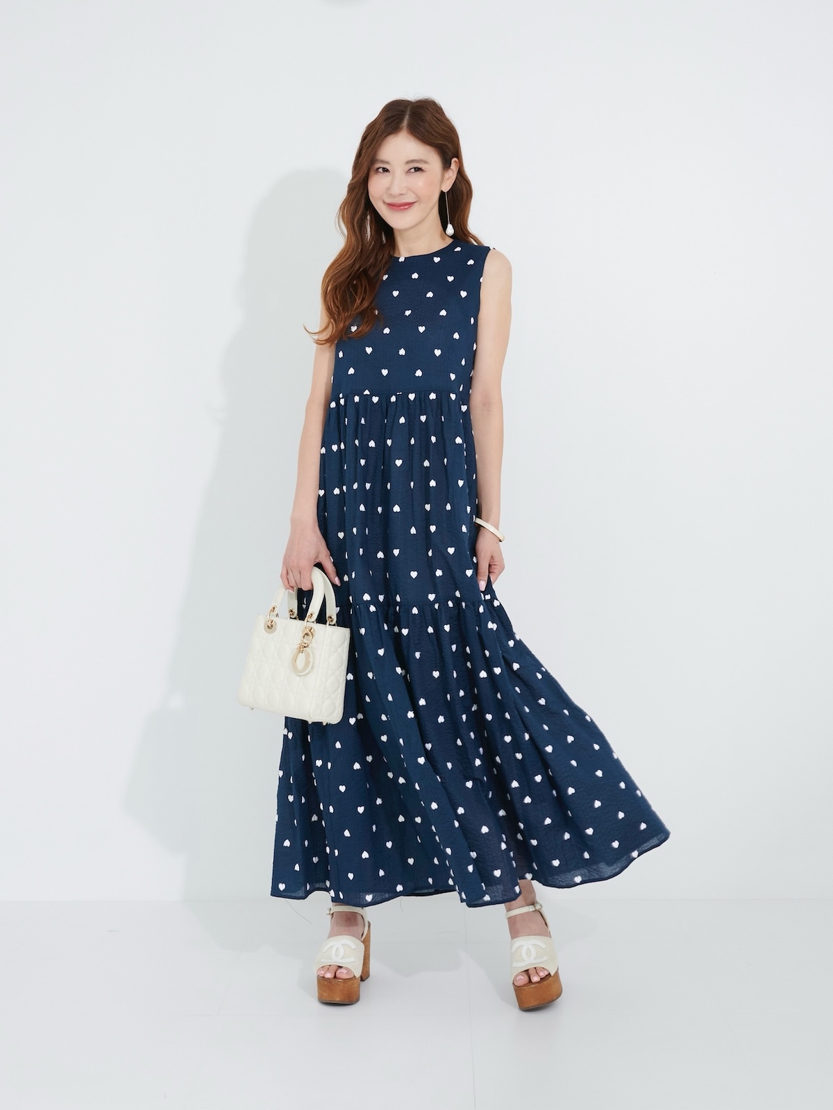 ハート刺繍ワンピース/ネイビー☆ | DRESS | OBLI