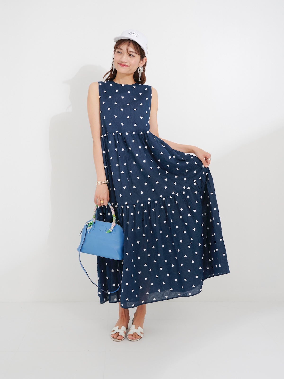 ハート刺繍ワンピース/ネイビー☆ | ALL | OBLI