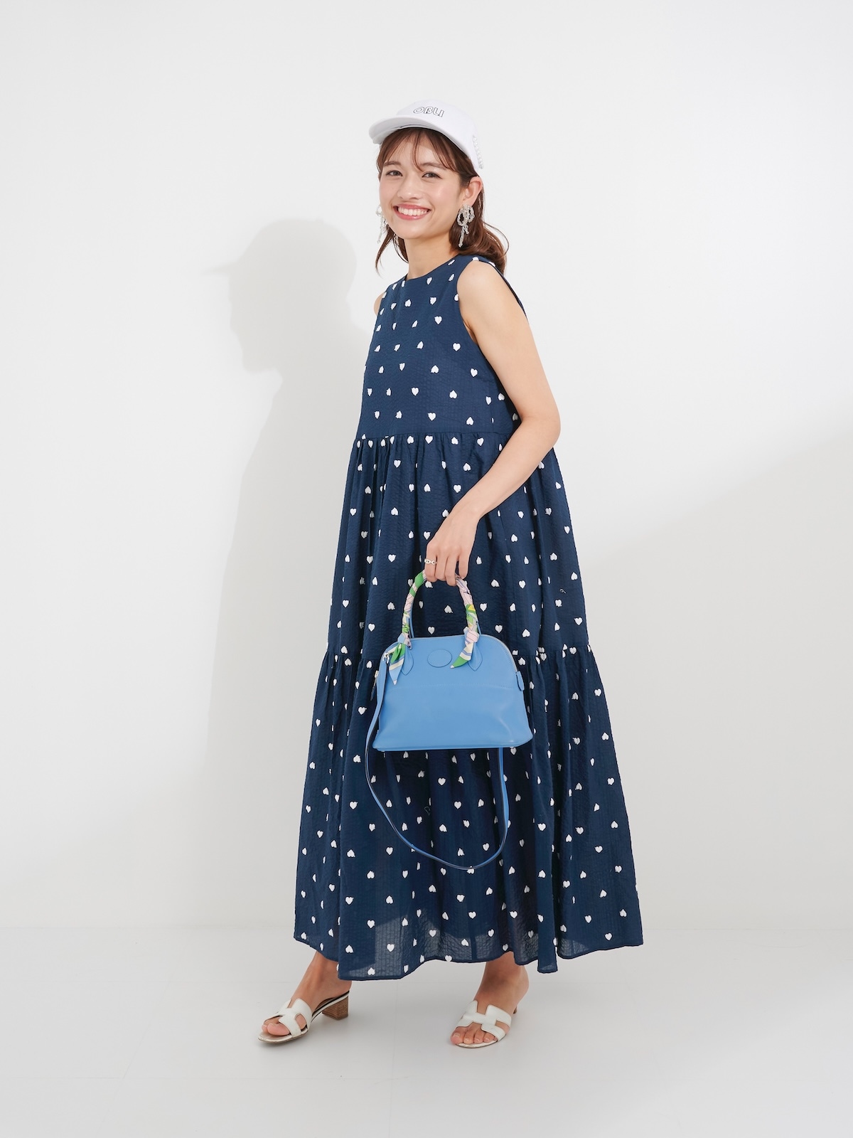 ハート刺繍ワンピース/ネイビー☆ | DRESS | OBLI
