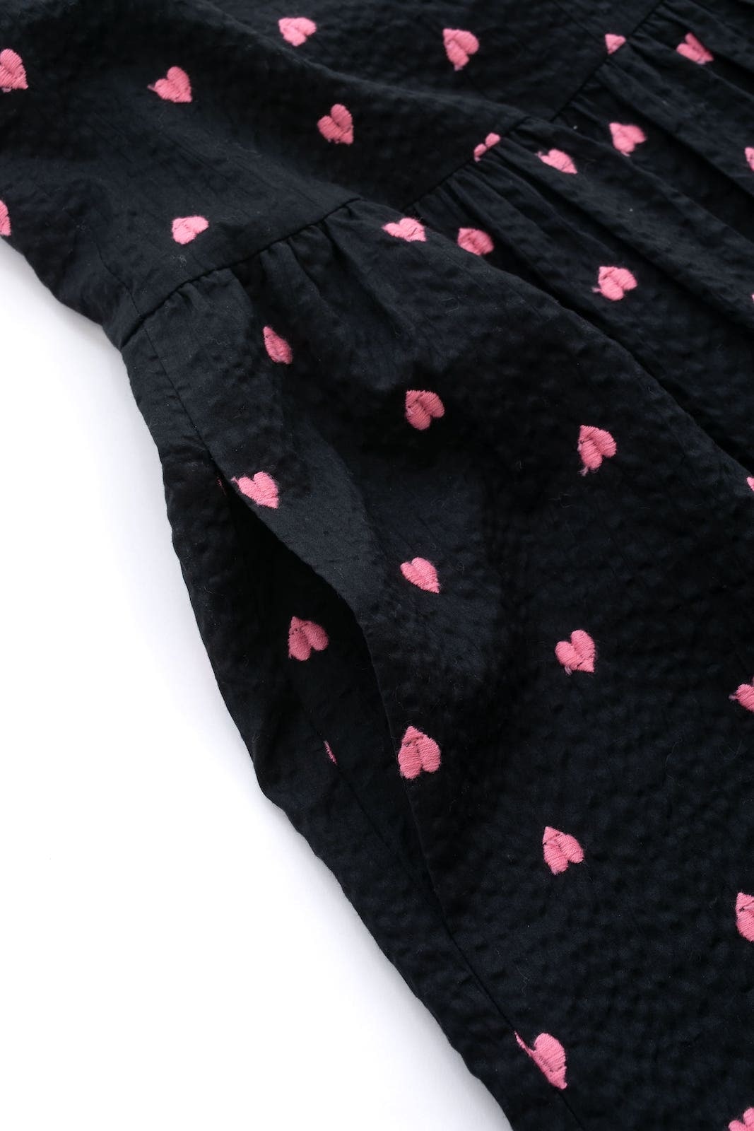 ハート刺繍ティアードワンピース/ピンク | DRESS | OBLI