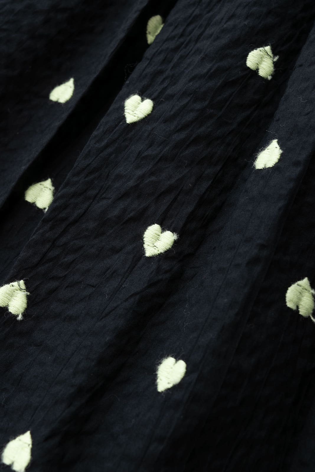 OBLI ハート刺繍ティアードワンピース　ライムイエロー ハート刺繍ティアードワンピース/ライムイエロー | DRESS | OBLI