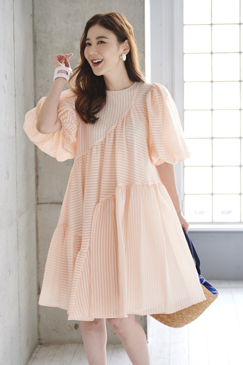 オレンジバルーンミニワンピース | DRESS | OBLI