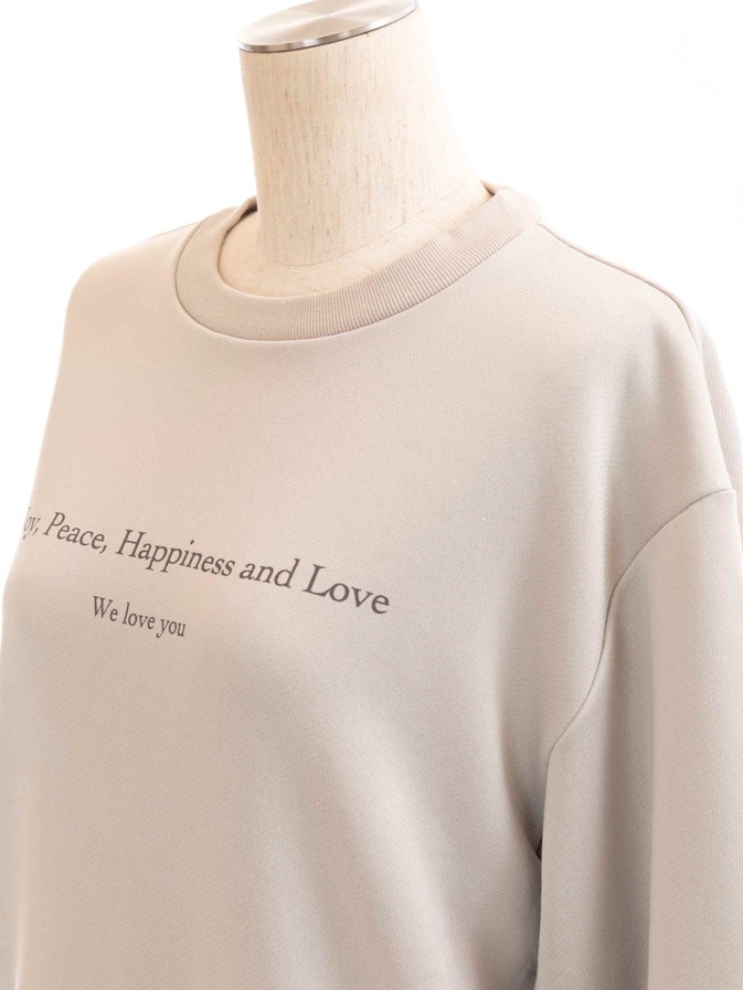 ロゴプルオーバー/ベージュ | TOPS | OBLI 