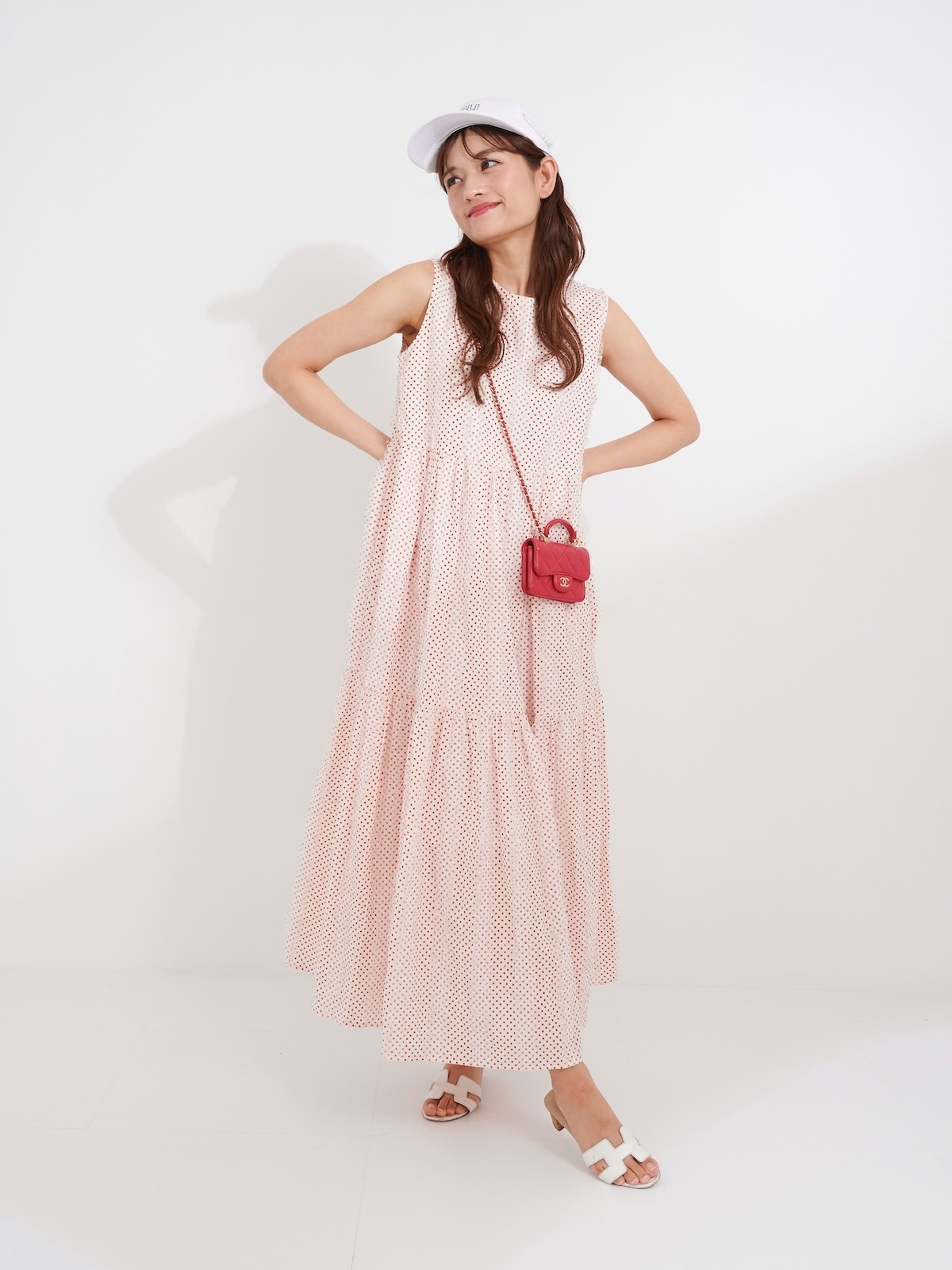 レッドドットチュールティアードワンピース【残り3点】 | DRESS | OBLI