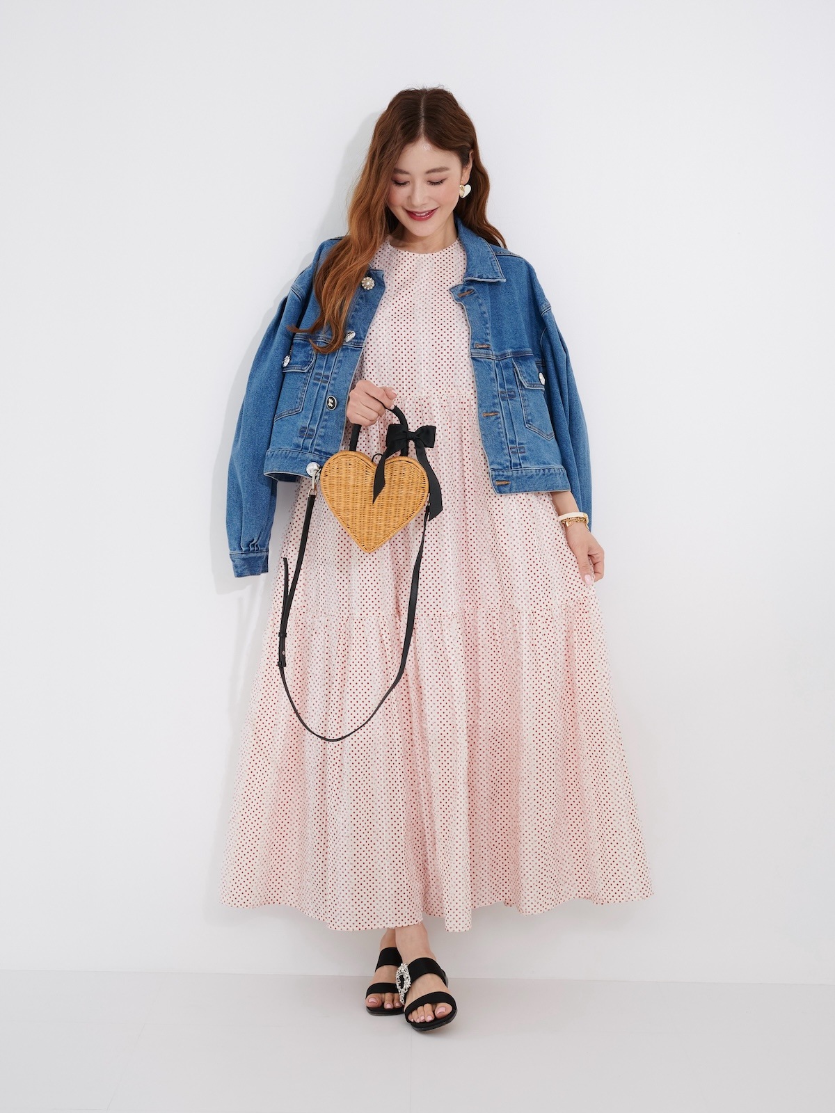 レッドドットチュールティアードワンピース【残り3点】 | DRESS | OBLI