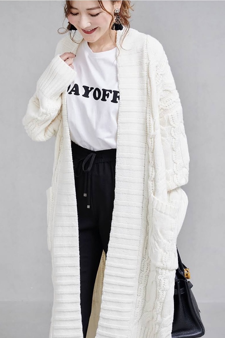 ロングニットカーディガン【残り4点】 | TOPS | OBLI