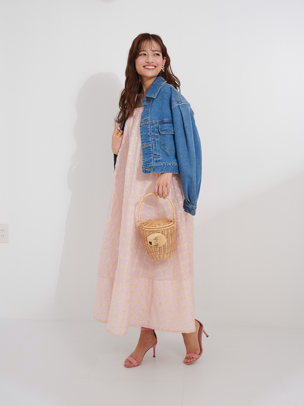 5月25日21:00発売開始】ピンクシアージャガードワンピース | DRESS | OBLI