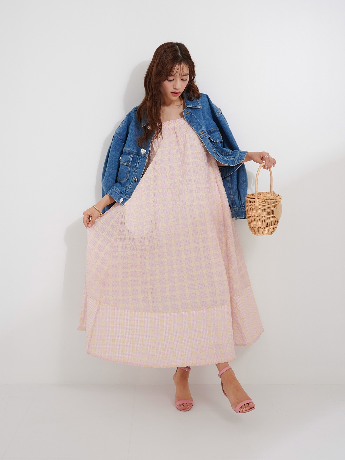 5月25日21:00発売開始】ピンクシアージャガードワンピース | ALL | OBLI