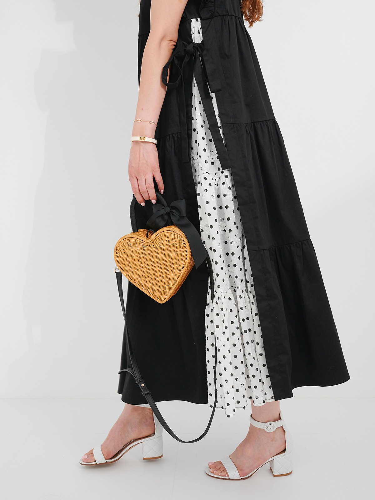OBLI♡ドット柄ドッキングワンピース ドットサッカードッキングワンピース | DRESS | OBLI