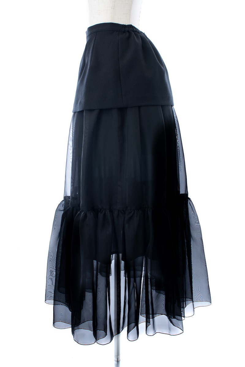 ドッキングオーガンジースカートブラック【残り2点】