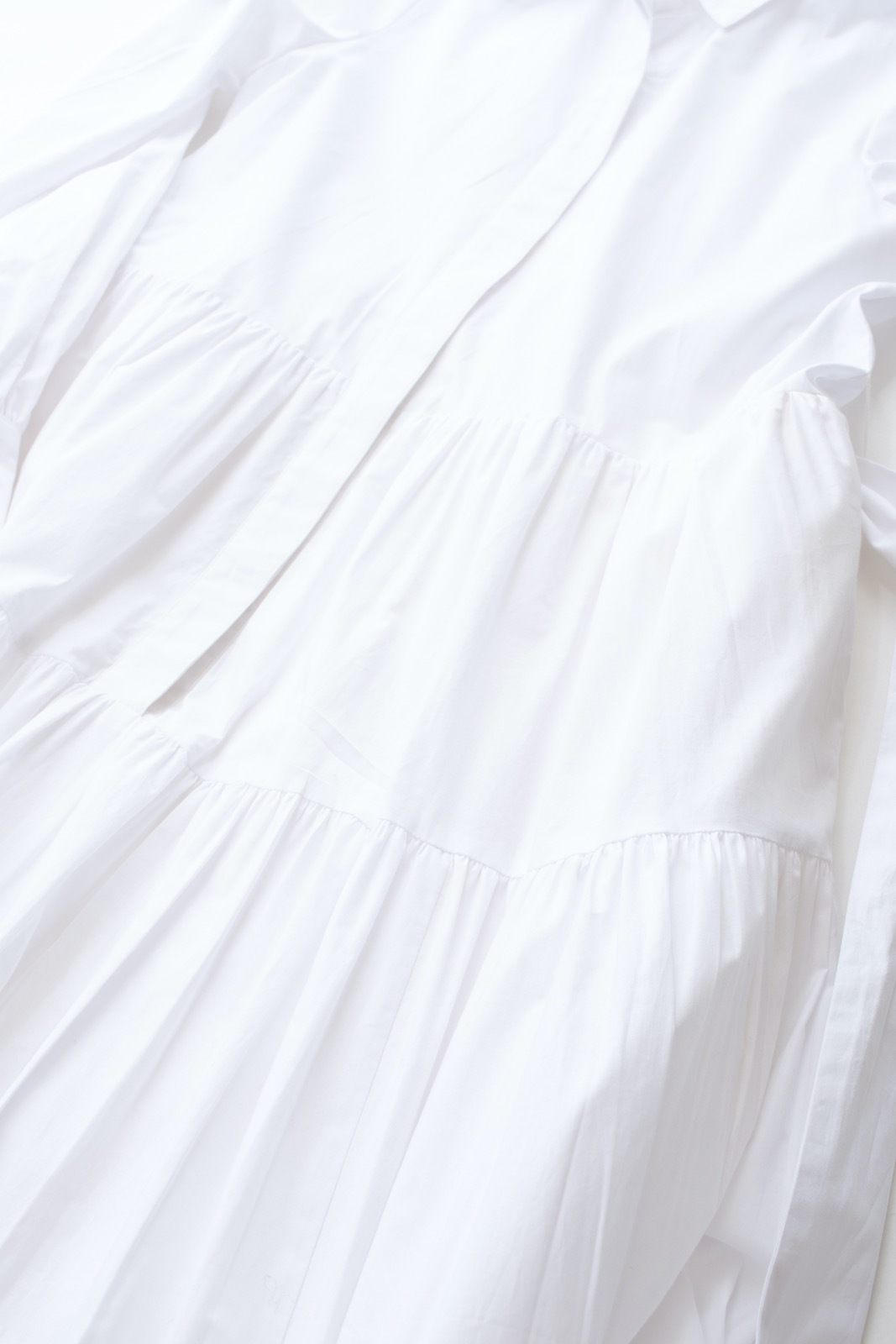 ティアードシャツワンピース/ホワイト | DRESS | OBLI 