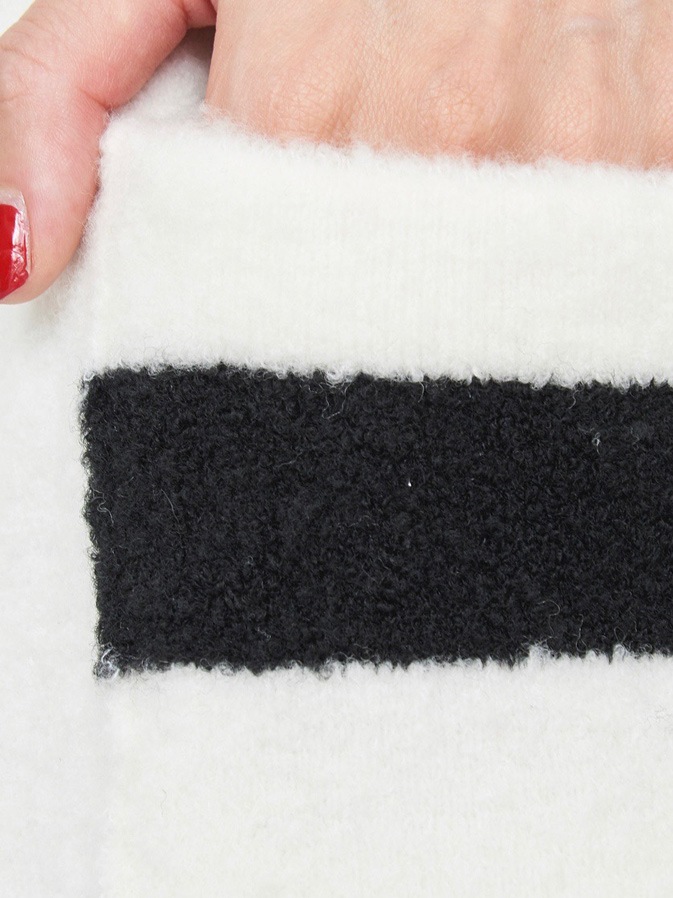 バイカラーロングカーディガン/ホワイト | TOPS | OBLI