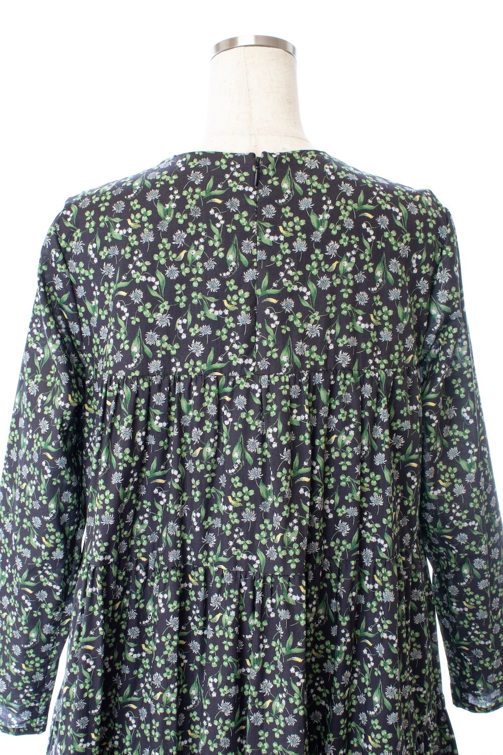 ミディアムティアードワンピース/グリーン | DRESS | OBLI