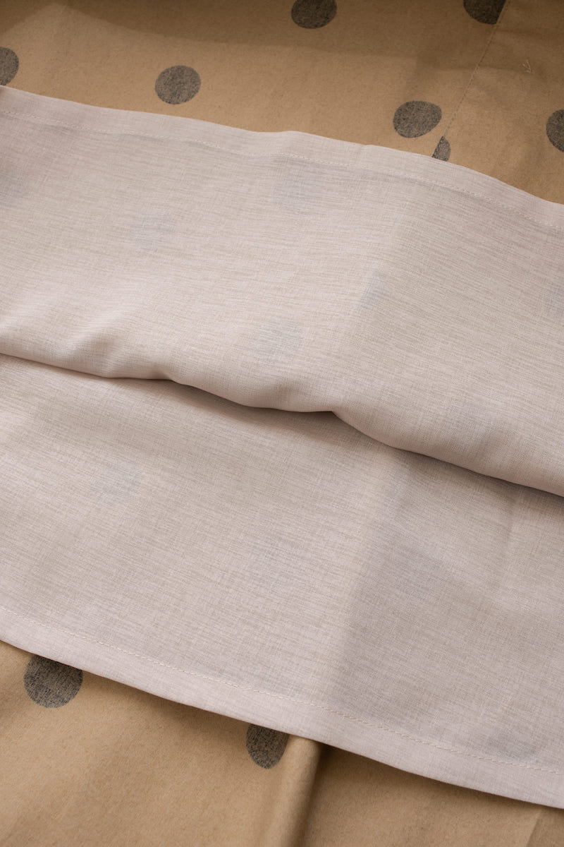 ベージュドットシャツワンピース