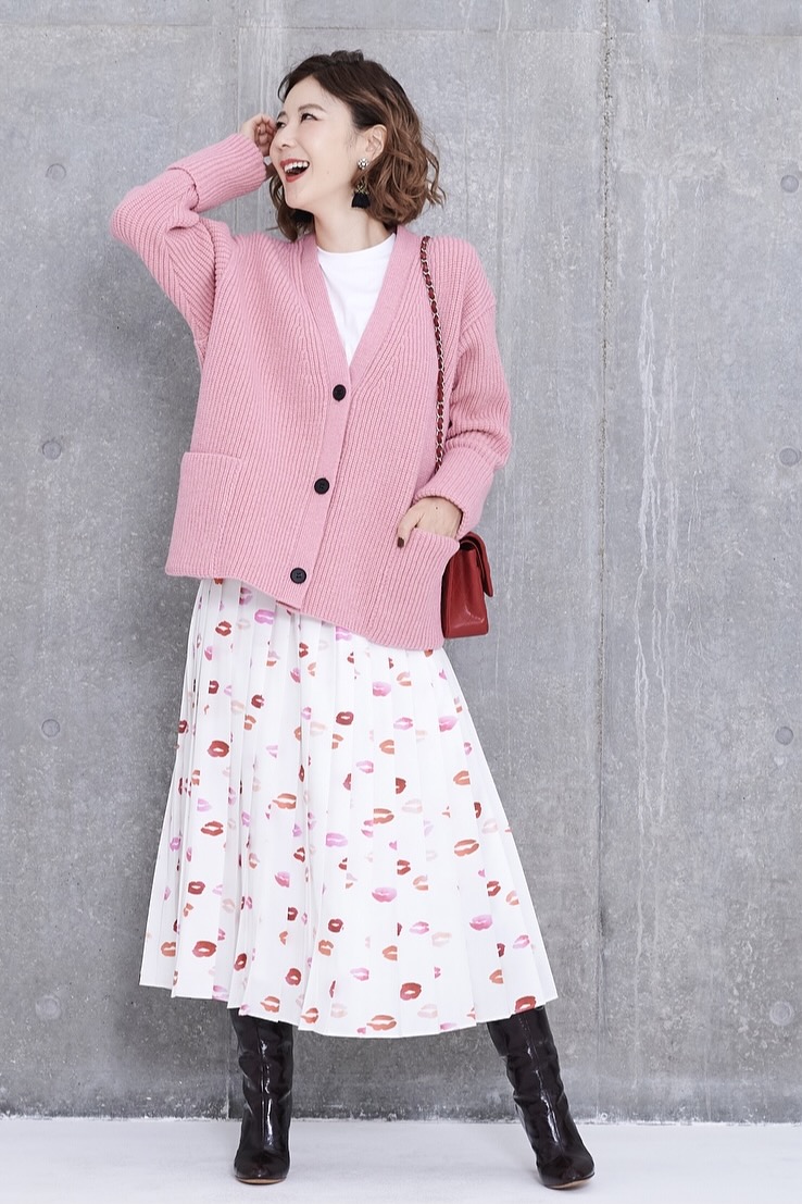 オブリ　プリーツスカート オブリリッププリーツスカート