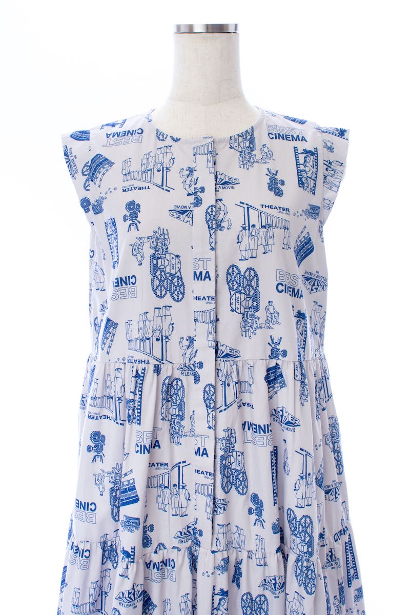 シネマワンピース/ブルーグレー | DRESS | OBLI